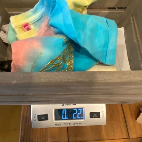 Love Peace Lip Gloss Tie Dye Butterfly Short Sleeve Rainbow Tee Toddler Size 4 - Picture 14 of 14